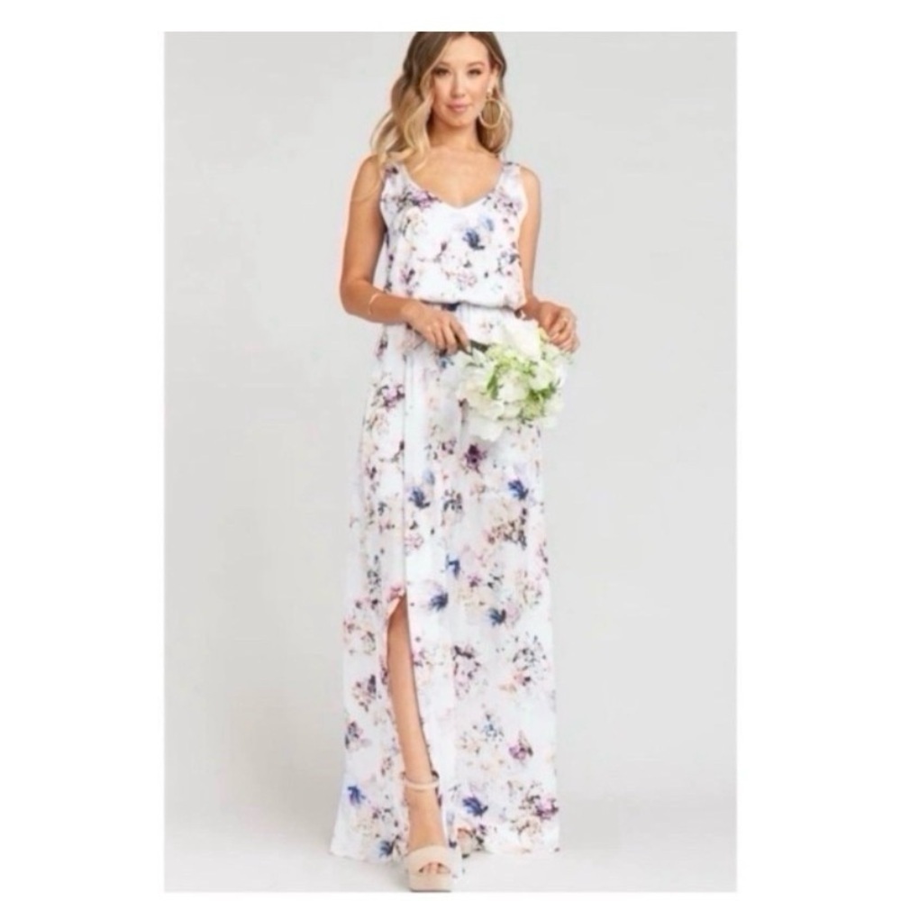 SHOW ME YOUR MUMU White Floral Satin Maxi Dress - Picture 3 of 11